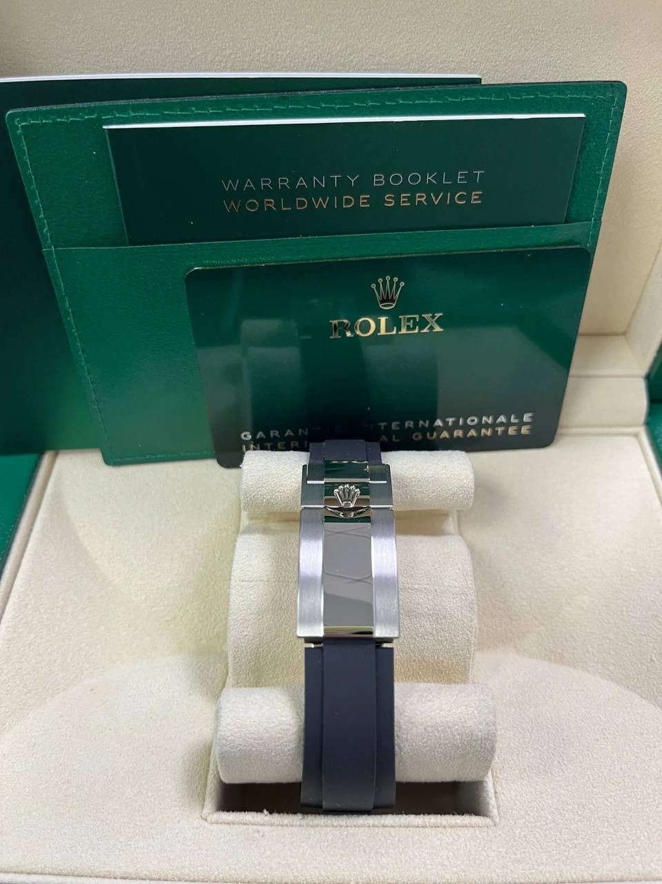 Rolex Daytona 40 White Gold Steel Grey Index Dial Black Sub-Dials Oysterflex