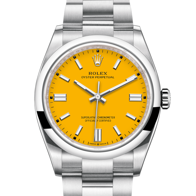 oyster perpetual jaune 36mm