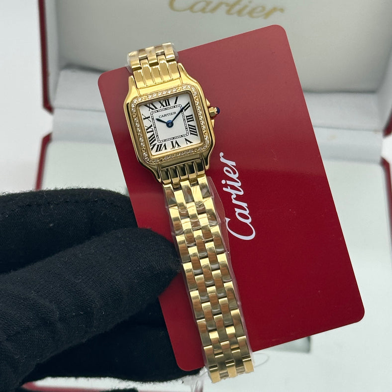 Cartier Panthère de Cartier Mini – Full Gold with Diamond Bezel 22mm