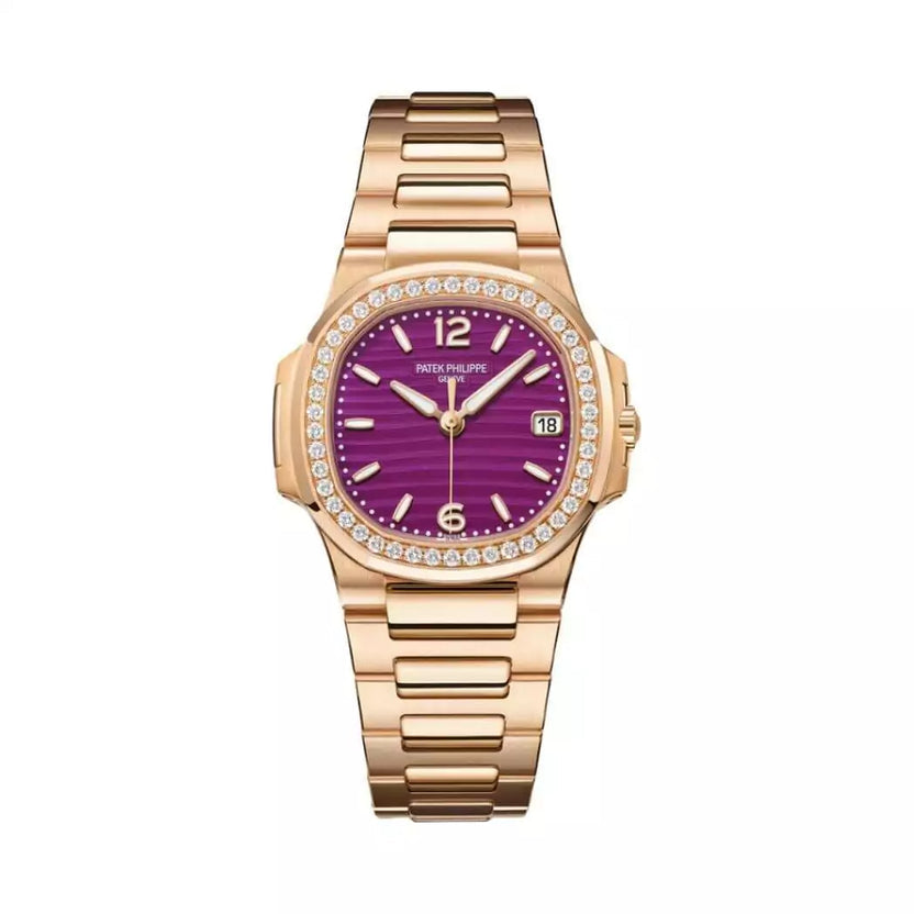 Patek Philippe Nautilus 7010/1R-013 Or rose et diamants Cadran violet