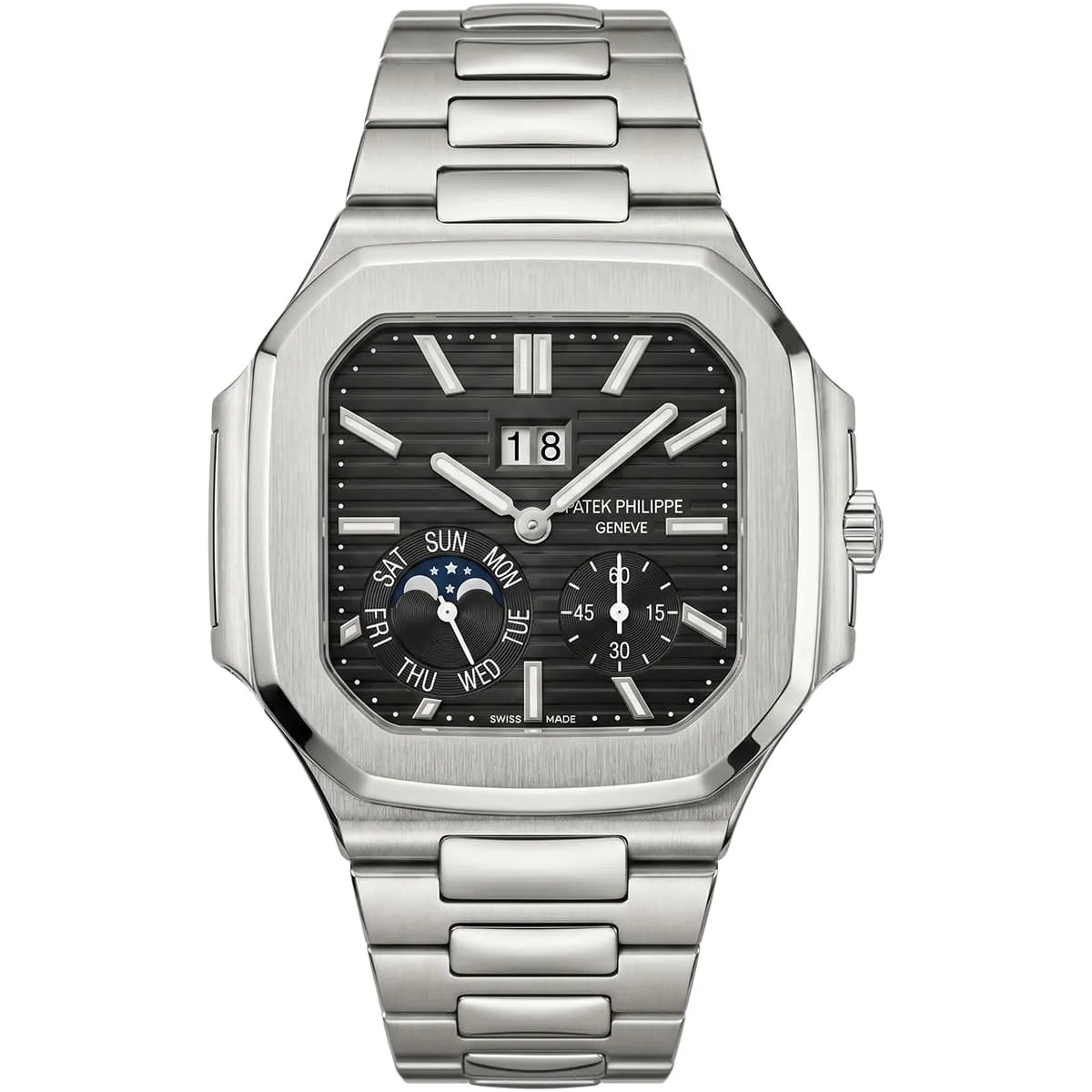 Montre Patek Philippe Cubitus Platinum Phase de Lune pour homme