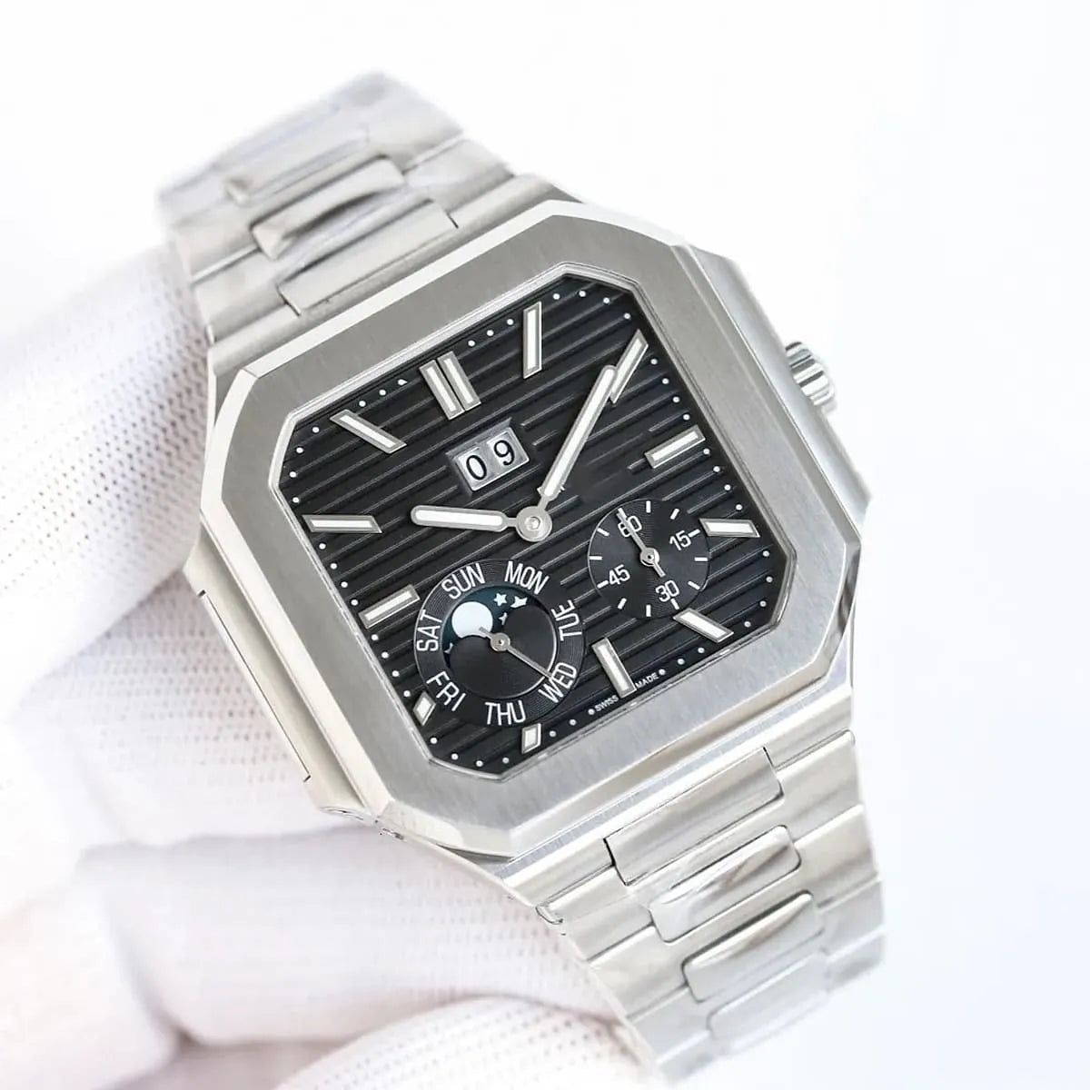 Montre Patek Philippe Cubitus Platinum Phase de Lune pour homme
