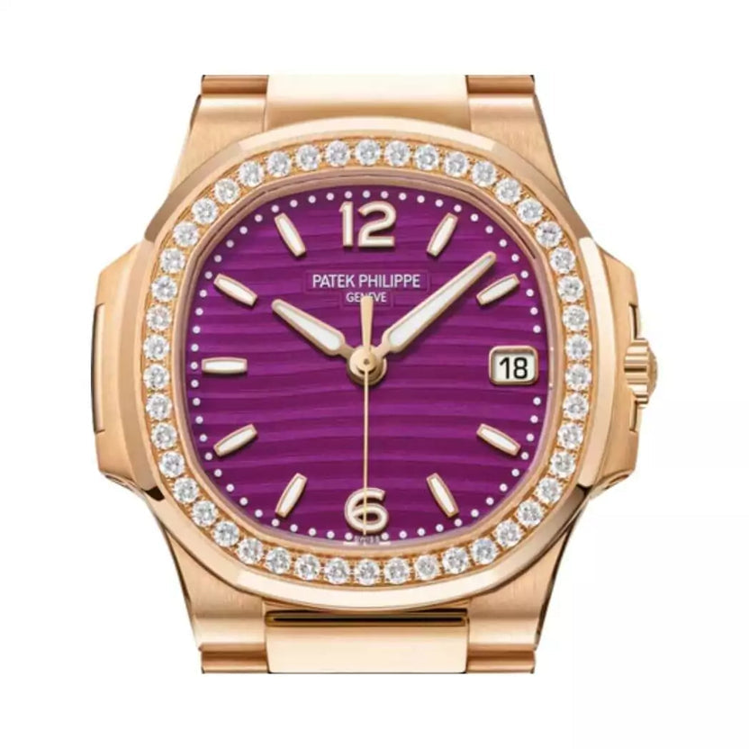 Patek Philippe Nautilus 7010/1R-013 Or rose et diamants Cadran violet